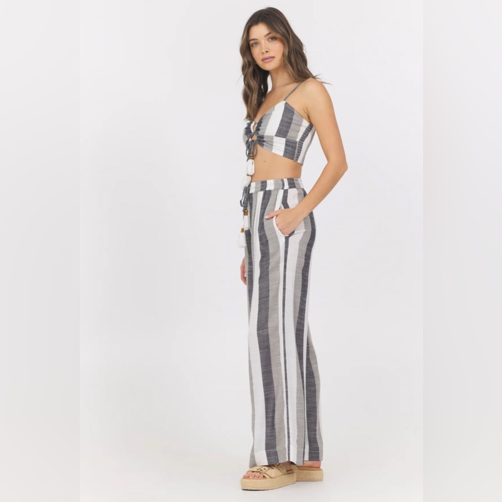NWT 3 Piece Set Vintage Havana Metallic Stripe. - Picture 5 of 14